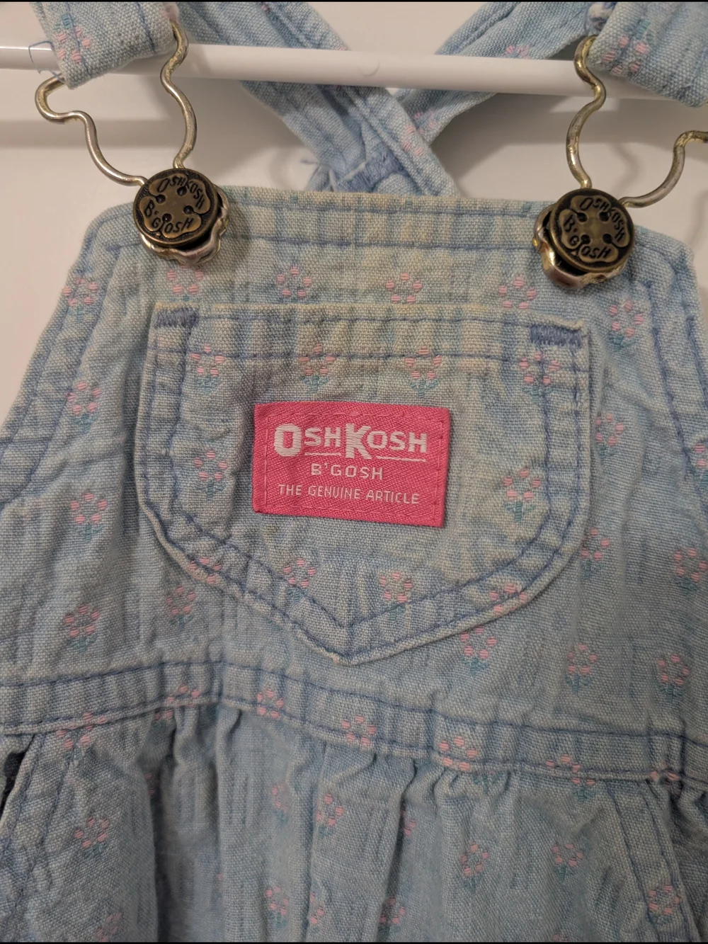 Vintage OshKosh B'gosh‎ Light Wash Overalls With Matching Jacket 6-9m